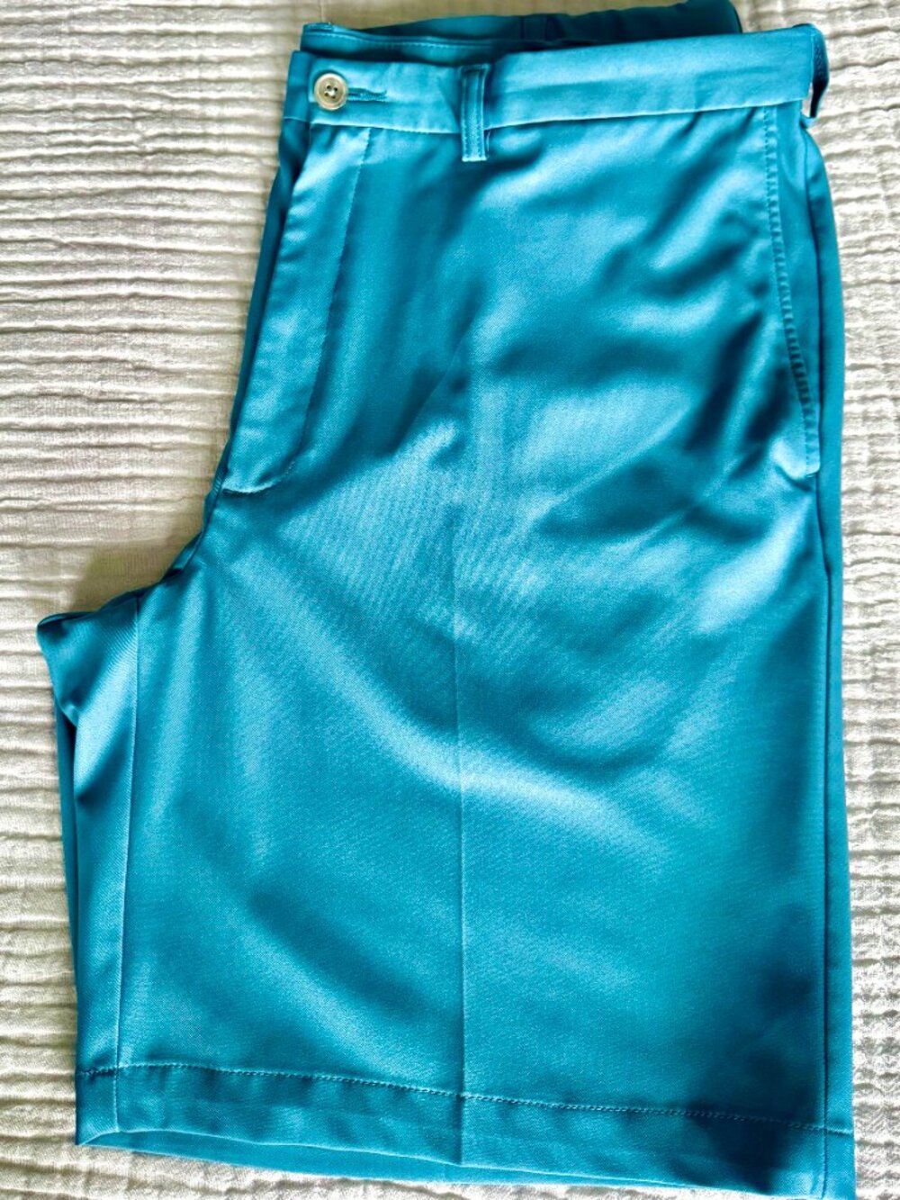 Haggar Men’s Cool 18 Classic Fit Expandable Waist Shorts – Size 40